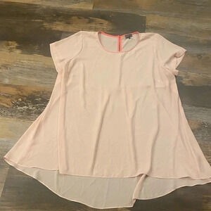 Vince Camuto high low tunic Top pink size 1X